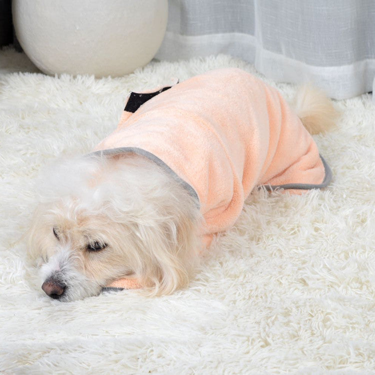 Quick-Drying Microfiber Pet Bathrobe Towel for Dogs and Cats - Puppy Toy House