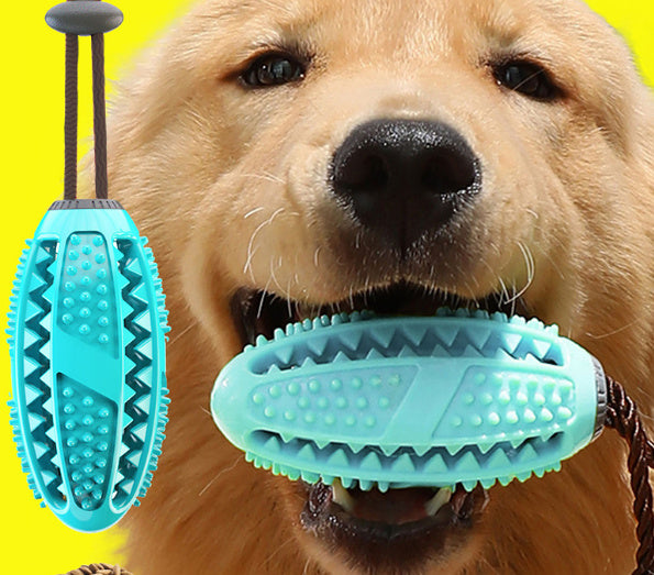 Interactive Suction Cup Dog Toy with Chew Ball and Toothbrush - Puppy Toy House