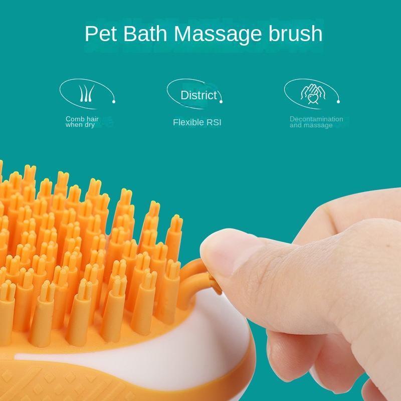 2-in-1 Soft Silicone Pet Bath Brush and Massage Comb - Puppy Toy House