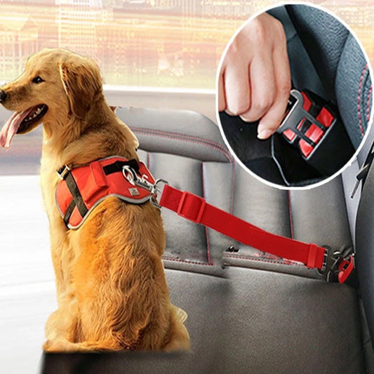 Adjustable Pet Car Seat Belt Harness Clip for Dog Safety - Puppy Toy House