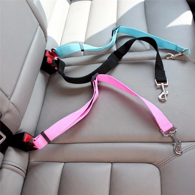 Adjustable Pet Car Seat Belt Harness Clip for Dog Safety - Puppy Toy House