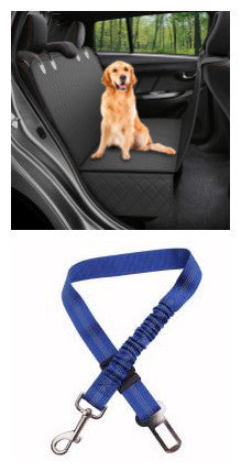 Dog Car Seat Cover Hammock with Mesh, Zipper, and Pocket - Puppy Toy House