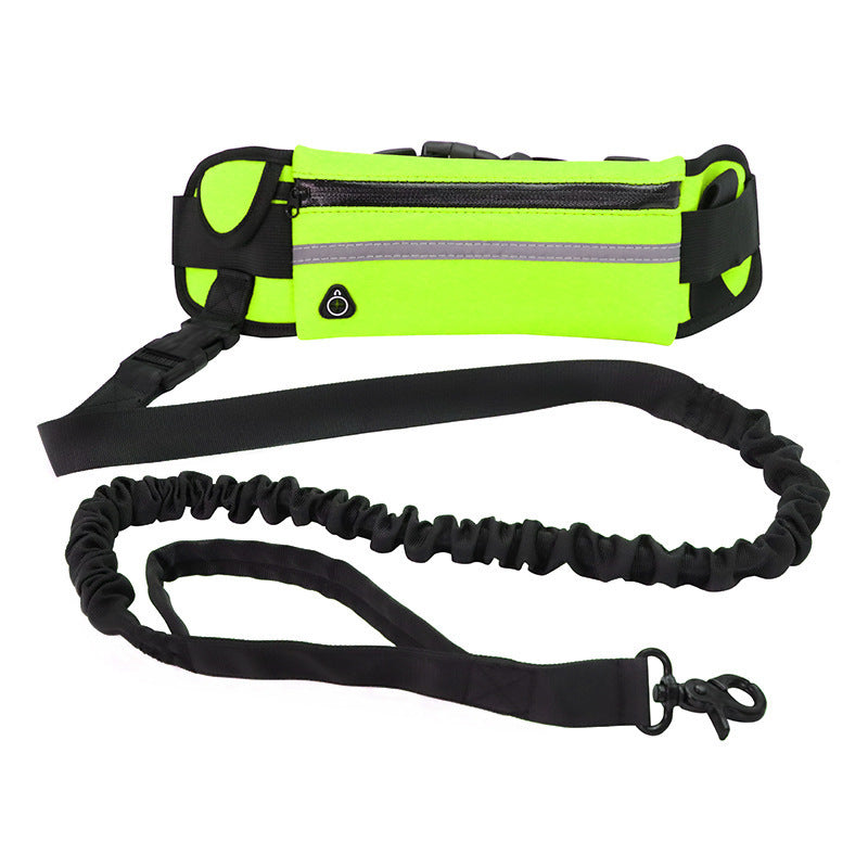 Hands-Free Dog Leash Belt with Bungee, Pocket, Bottle Holder - Puppy Toy House