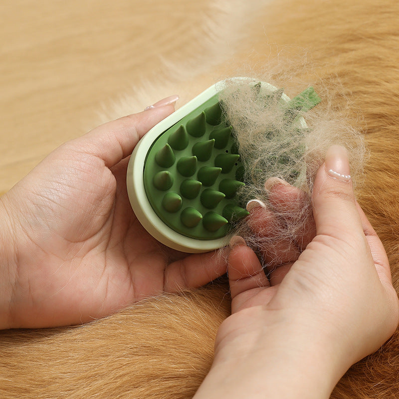 Soft Silicone Pet Hair Remover and Massage Brush for Bathing - Puppy Toy House