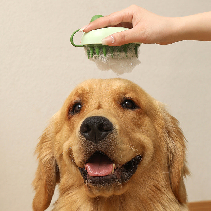 Soft Silicone Pet Hair Remover and Massage Brush for Bathing - Puppy Toy House