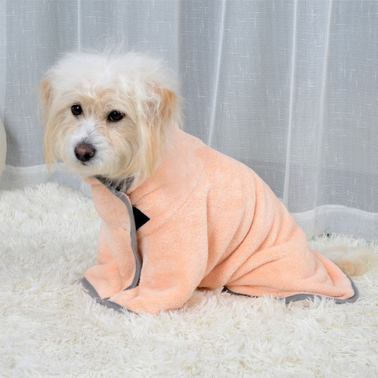 Quick-Drying Microfiber Pet Bathrobe Towel for Dogs and Cats - Puppy Toy House