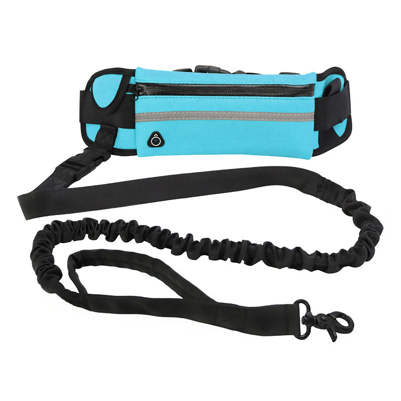 Hands-Free Dog Leash Belt with Bungee, Pocket, Bottle Holder - Puppy Toy House