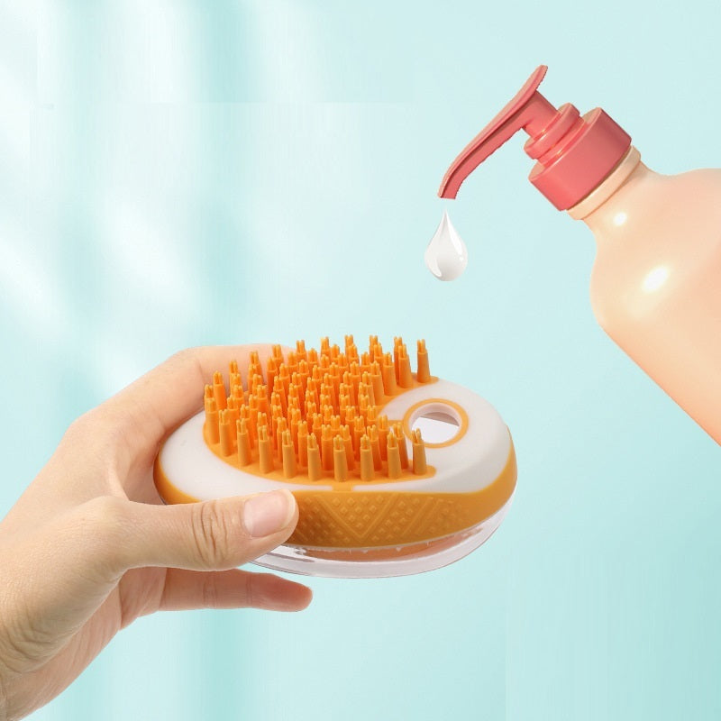 2-in-1 Soft Silicone Pet Bath Brush and Massage Comb - Puppy Toy House