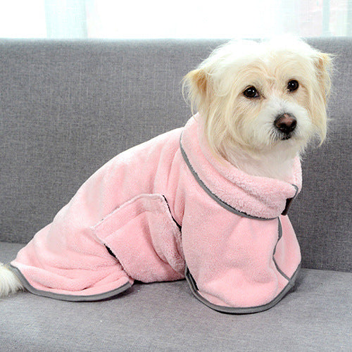 Quick-Drying Microfiber Pet Bathrobe Towel for Dogs and Cats - Puppy Toy House