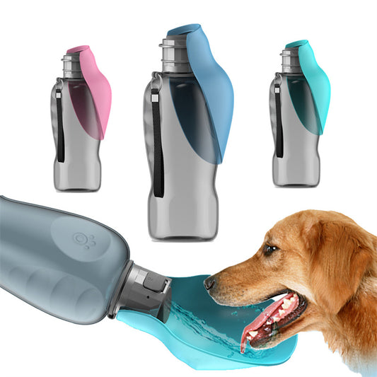 Portable Leakproof Dog Water Bottle with Foldable Bowl, 800ml Capacity - Puppy Toy House