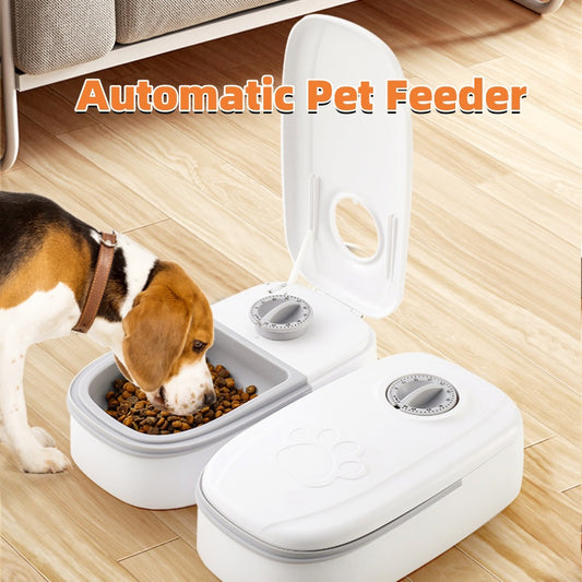Smart Automatic Pet Feeder with Timer and Stainless Steel Bowl - Puppy Toy House