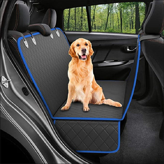 Dog Car Seat Cover Hammock with Mesh, Zipper, and Pocket - Puppy Toy House